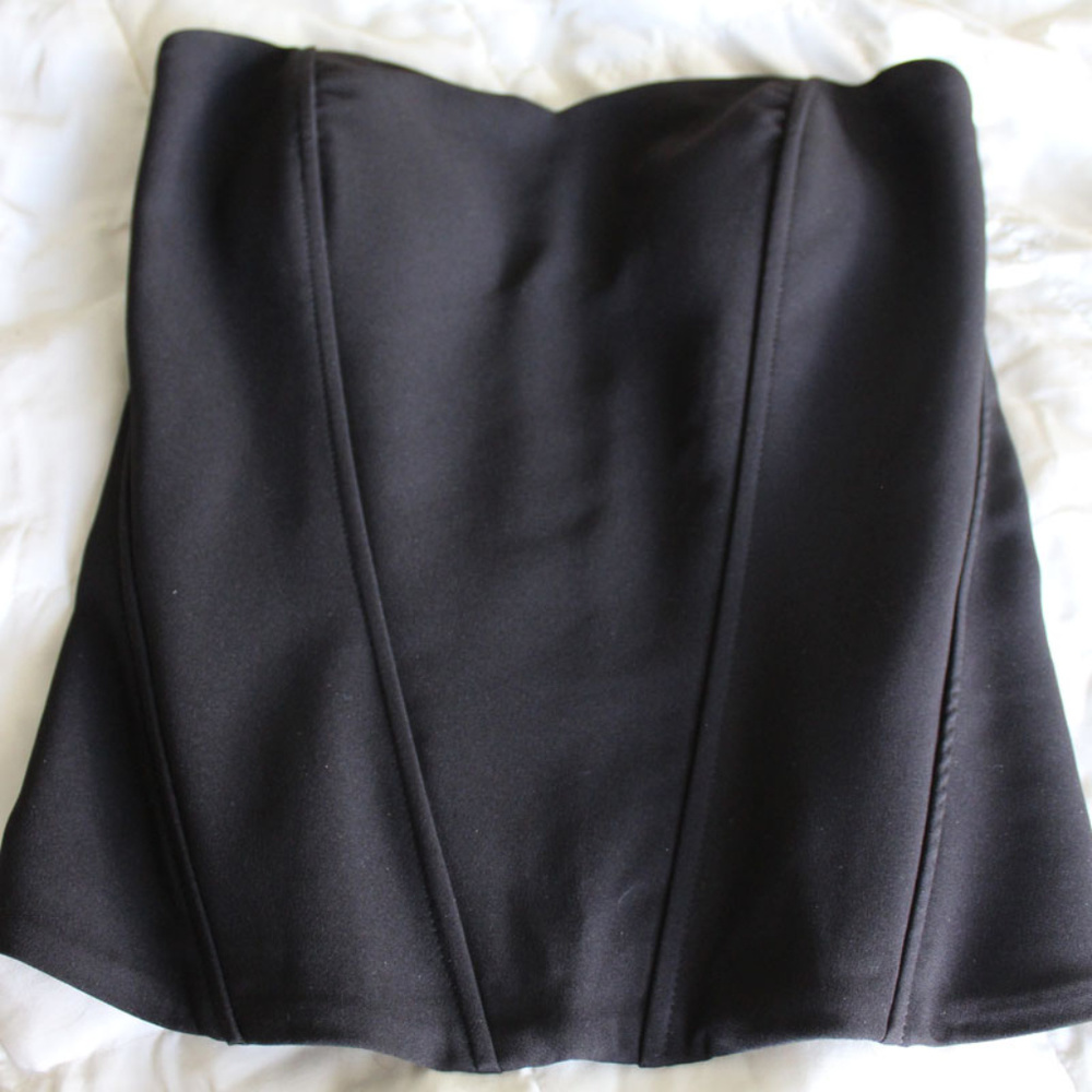 Brand New Black Corset Top with Zipper Back